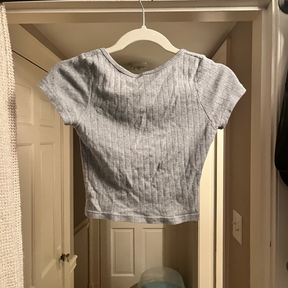 Brandy Ribbed Button-Up Baby Tee - Picture 3 of 3
